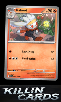 Raboot 037/217 Pokemon Common ME: Ascended Heroes Card NM