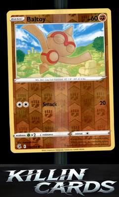 Reverse Holofoil Baltoy 144/264 Pokemon Common SWSH08: Fusion Strike Card NM