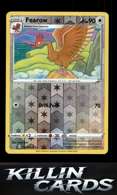 Reverse Holofoil Fearow 112/163 Pokemon Uncommon SWSH05: Battle Styles Card NM