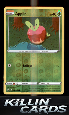 Reverse Holofoil Applin 017/203 Pokemon Common SWSH07: Evolving Skies Card NM