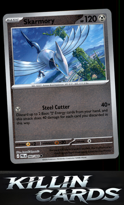 Reverse Holofoil Skarmory 060/084 Pokemon Common ME05: Pitch Black Card NM