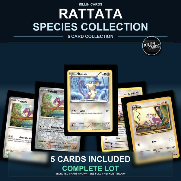 Pokemon TCG Rattata Species Collection 5 Different Cards