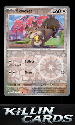 Reverse Holofoil Skwovet 131/159 Pokemon Common SV09: Journey Together Card NM