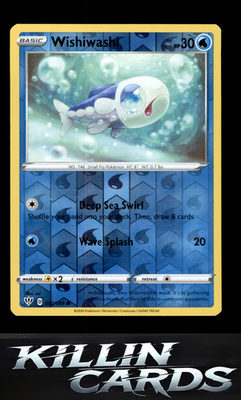 Reverse Holofoil Wishiwashi 050/189 Pokemon Common SWSH03: Darkness Ablaze Card