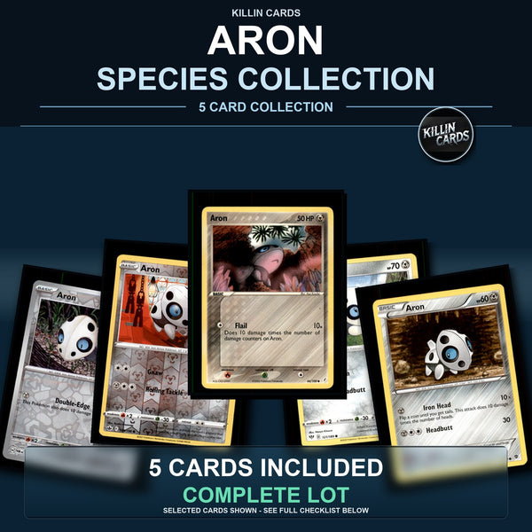 Pokemon TCG Aron Species Collection 5 Different Cards