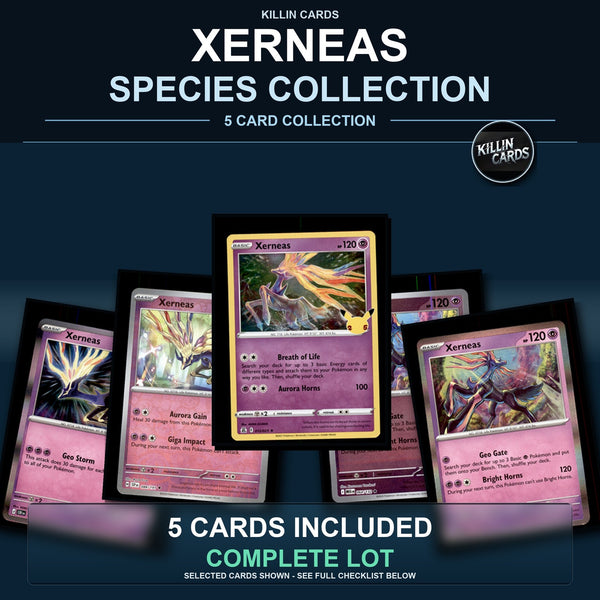Pokemon TCG Xerneas Species Collection 5 Different Cards