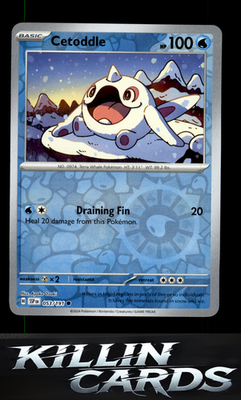 Reverse Holofoil Cetoddle 053/191 Pokemon Common SV08: Surging Sparks Card NM