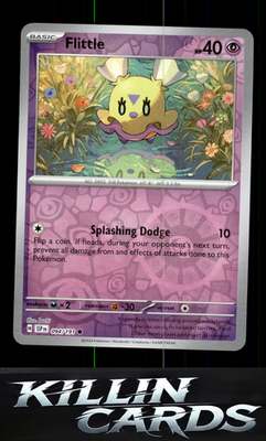 Reverse Holofoil Flittle 094/191 Pokemon Common SV08: Surging Sparks Card NM