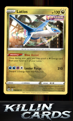 Latios 194/264 Pokemon Rare SWSH08: Fusion Strike Card NM