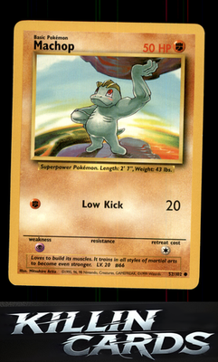 Machop 052/102 Pokemon Common Base Set Card LP