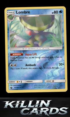 Reverse Holofoil Lombre 37/168 Pokemon Uncommon SM - Celestial Storm Card NM