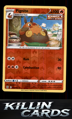 Reverse Holofoil Pignite 024/163 Pokemon Uncommon SWSH05: Battle Styles Card NM