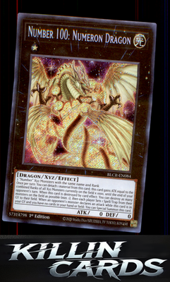 1st Edition Number 100: Numeron Dragon BLCR-EN084 YuGiOh Secret Rare Battles of