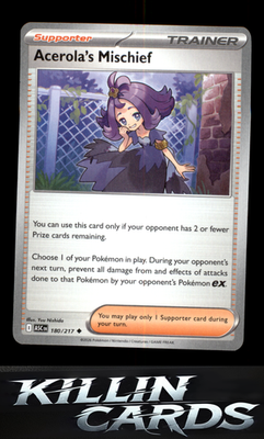 Acerola's Mischief 180/217 Pokemon Uncommon ME: Ascended Heroes Card NM