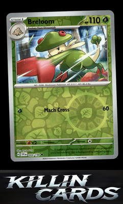 Reverse Holofoil Breloom 004/198 Pokemon Uncommon SV01: Scarlet & Violet Base Se