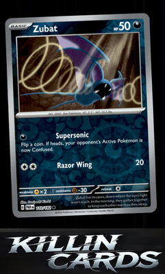 Reverse Holofoil Zubat 110/182 Pokemon Common SV04: Paradox Rift Card LP