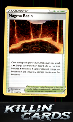 Magma Basin 144/172 Pokemon Uncommon SWSH09: Brilliant Stars Card NM