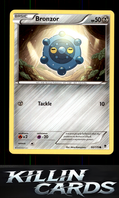 Bronzor 60/119 Pokemon Common XY - Phantom Forces Card NM