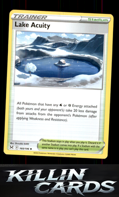 Lake Acuity 160/196 Pokemon Uncommon SWSH11: Lost Origin Card NM