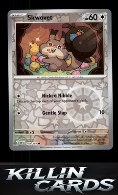 Reverse Holofoil Skwovet 178/197 Pokemon Common SV03: Obsidian Flames Card NM