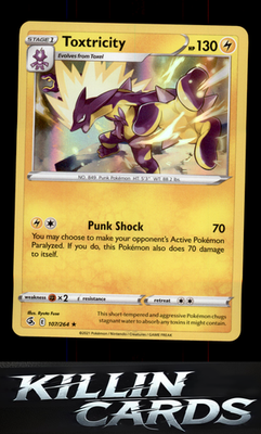 Toxtricity (107) 107/264 Pokemon Holo Rare SWSH08: Fusion Strike Card NM