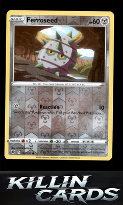 Ferroseed 123/185 Pokemon Common SWSH04: Vivid Voltage Card NM
