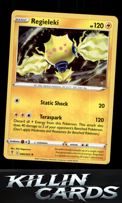 Regieleki 060/203 Pokemon Holo Rare SWSH07: Evolving Skies Card NM