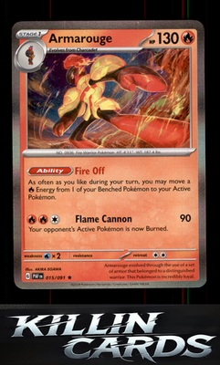 Armarouge - 015/091 015/091 Pokemon Rare SV: Paldean Fates Card NM