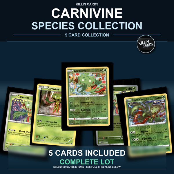 Pokemon TCG Carnivine Species Collection 5 Different Cards