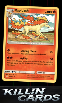 Rapidash 18/181 Pokemon Uncommon SM - Team Up Card NM