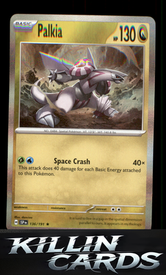 Palkia 136/191 Pokemon Rare SV08: Surging Sparks Card NM