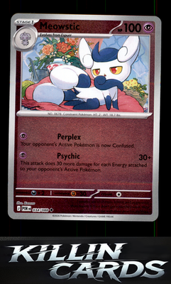 Reverse Holofoil Meowstic 034/088 Pokemon Uncommon ME03: Perfect Order Card NM