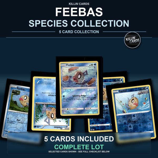 Pokemon TCG Feebas Species Collection 5 Different Cards