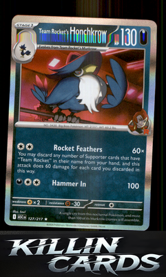 Team Rocket's Honchkrow (Team Rocket) 127/217 Pokemon Rare ME: Ascended Heroes C