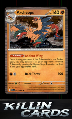 Archeops 051/086 Pokemon Rare SV: White Flare Card NM