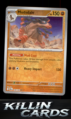 Reverse Holofoil Mudsdale 108/182 Pokemon Uncommon SV10: Destined Rivals Card NM