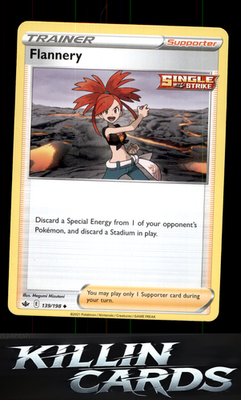 Flannery 139/198 Pokemon Uncommon SWSH06: Chilling Reign Card NM