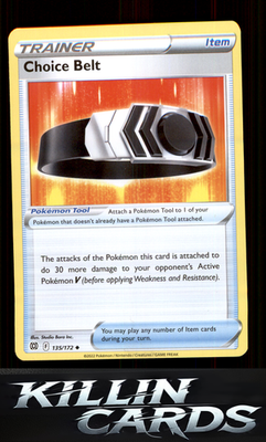 Choice Belt 135/172 Pokemon Uncommon SWSH09: Brilliant Stars Card NM