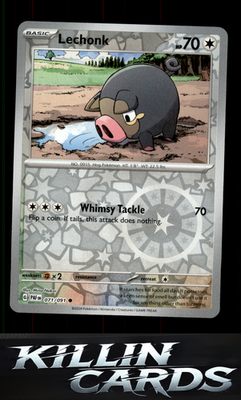 Reverse Holofoil Lechonk - 071/091 071/091 Pokemon Common SV: Paldean Fates Card