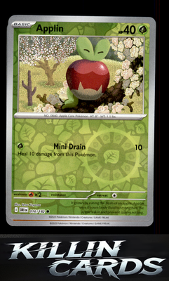 Reverse Holofoil Applin 016/182 Pokemon Common SV10: Destined Rivals Card NM