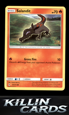 Salandit 30/214 Pokemon Common SM - Unbroken Bonds Card NM