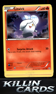 Litwick 21/135 Pokemon Common Plasma Storm Card NM