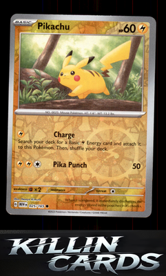 Pikachu - 025/165 (Reverse Cosmos Holo) (Costco Exclusive) 025/165 Pokemon Commo