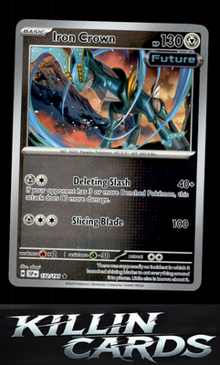 Reverse Holofoil Iron Crown 132/191 Pokemon Rare SV08: Surging Sparks Card NM
