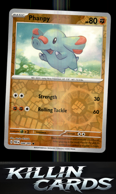 Reverse Holofoil Phanpy 048/091 Pokemon Common SV: Paldean Fates Card NM
