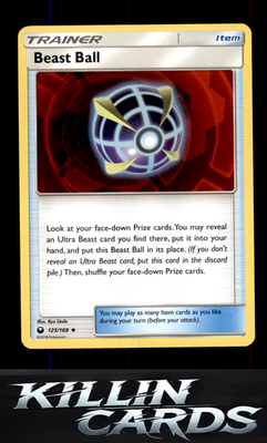 Beast Ball 125/168 Pokemon Uncommon SM - Celestial Storm Card NM