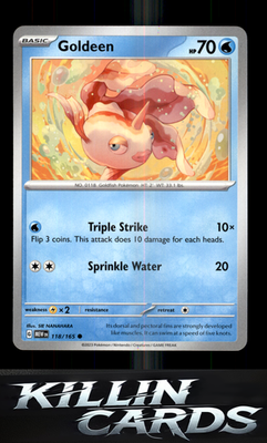 Goldeen 118/165 Pokemon Common SV: Scarlet & Violet 151 Card NM