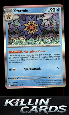Starmie 121/165 Pokemon Rare SV: Scarlet & Violet 151 Card NM