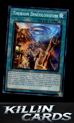 1st Edition Therion Discolosseum MP23-EN091 YuGiOh Prismatic Secret Rare 25th An