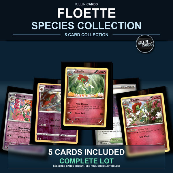 Pokemon TCG Floette Species Collection 5 Different Cards